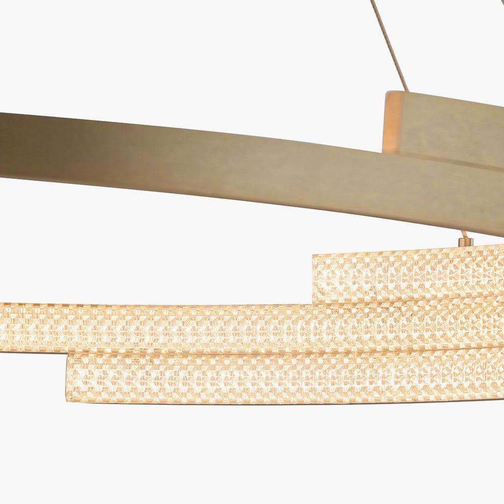 Sienna Champagne Gold & Crystal LED Ring Pendant Light